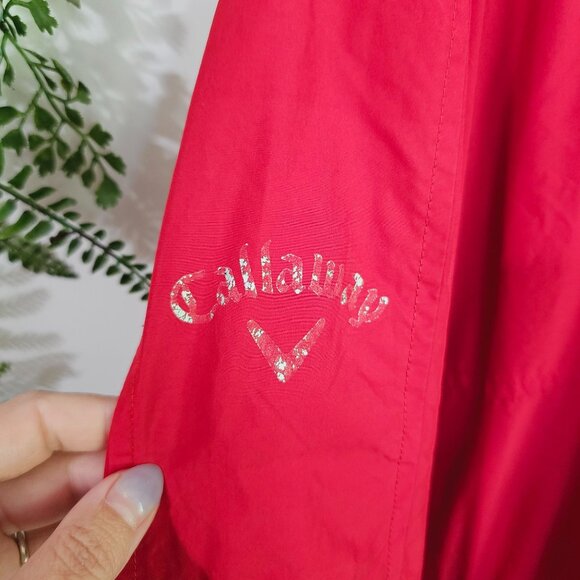 Callaway X-Series Red Mens‎ Pullover Windbreaker Jacket XL - Polyester《932》J - Picture 4 of 7
